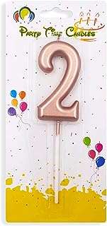 Partytime 2 bougies d'anniversaire en or rose bougies numérotées mates de ́corations. Besoin de produits à petit prix ? DIAYTAR COTE D'IVOIRE  vous propose une large sélection d'articles discount, allant de la maison à l'électroménager en passant par l'informatique, la mode et les gadgets. Faites des économies en faisant vos achats chez nous !