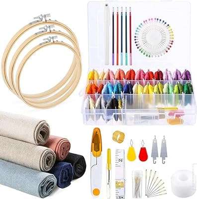 Goodrn kit de broderie 145 pièces 50 fils colorés avec boîte. DIAYTAR COTE D'IVOIRE, votre solution intelligente pour des achats malins. Découvrez notre boutique en ligne et bénéficiez de prix discount sur une large sélection de produits pour la maison, l'électroménager, l'informatique et la mode. Ne manquez pas l'opportunité de faire des économies avec DIAYTAR COTE D'IVOIRE !