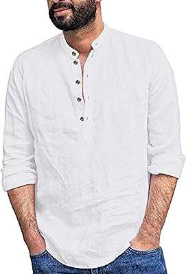 Chemise en lin à manches longues pour hommes col montant chemise. Envie de faire des économies sans sacrifier la qualité ? Rendez-vous sur DIAYTAR COTE D'IVOIRE  ! Notre boutique en ligne généraliste vous offre un large choix de produits discount, allant des articles ménagers aux équipements électroniques, en passant par la mode et les gadgets. Faites votre shopping en toute confiance, en bénéficiant de nos prix compétitifs et de notre livraison rapide.