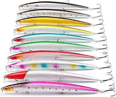 Leurres de pêche de style classique 185 cm 245 g paquet de 10. DIAYTAR COTE D'IVOIRE  - le paradis du shopping à prix cassé ! Parcourez notre catalogue en ligne et découvrez une multitude de produits à prix discount, allant des articles de la maison aux gadgets high-tech les plus branchés. Profitez de taux de remise incroyables sur tous vos achats.