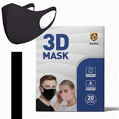Dada 20 pièces masque buccal en tissu unisexe masques lavables et réutilisables pour hommes
