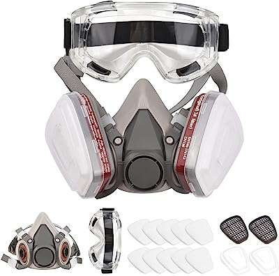 Respirateur demi masque réutilisable morellian gas 6200 avec lunettes de sécurité pour la peinture le soudage. Visitez DIAYTAR COTE D'IVOIRE  et profitez de notre sélection exceptionnelle de produits discount. Que vous recherchiez des articles pour la maison, de l'électroménager, de l'informatique ou de la mode, notre boutique en ligne vous offre des produits de qualité à prix réduit, sans compromis sur la satisfaction du client.