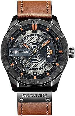 Montre ronde en cuir analogique avec date pour homme 8301 marron. DIAYTAR COTE D'IVOIRE  est votre guichet unique pour des produits discount de premier ordre. Parcourez notre catalogue en ligne et découvrez notre sélection soigneusement choisie d'articles pour la maison, l'électroménager, l'informatique et la mode, tous disponibles à des prix abordables. Vous ne trouverez pas de meilleurs deals ailleurs !