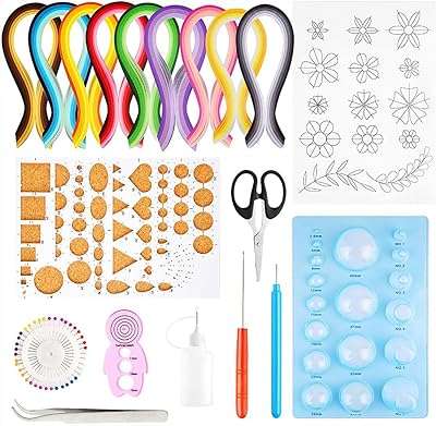 Kit de quilting kits de quilling en papier avec 9 couleurs 900 bandes papier pour débutants. DIAYTAR COTE D'IVOIRE  est là pour rendre votre budget heureux et votre shopping facile. Parcourez notre gamme complète de produits discount de qualité supérieure allant de la maison à l'électroménager, de l'informatique à la mode, et trouvez des articles pour chaque aspect de votre vie à des prix imbattables!