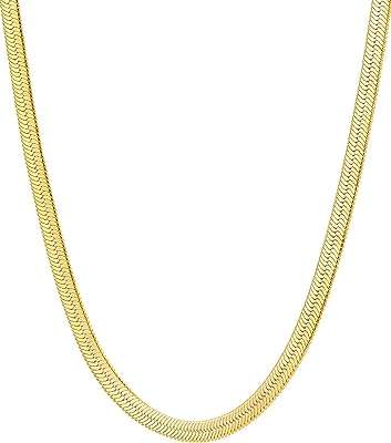 Collier en or fusim pour femme chaîne à chevrons plaqué 14. DIAYTAR COTE D'IVOIRE  vous offre un large choix de produits discount, allant des appareils électroménagers dernier cri aux vêtements à la mode en passant par les gadgets les plus innovants. Faites vos achats en ligne en toute simplicité et bénéficiez de prix avantageux pour équiper votre maison avec style, sans vous ruiner.