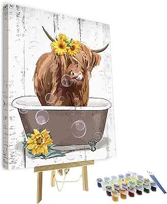 Tumovo peinture par numéros pour adultes vache des highlands mignonne dans la baignoire avec tournesol. Faites des économies considérables sur vos achats en ligne chez DIAYTAR COTE D'IVOIRE  ! Notre boutique en ligne généraliste offre une variété impressionnante de produits, allant de l'informatique à la mode aux gadgets tendance. Explorez nos offres attractives sur une myriade d'articles, garantissant des prix imbattables sans compromettre la qualité. Ne manquez pas nos offres promotionnelles régulières et simplifiez vos achats avec une livraison rapide et sécurisée !