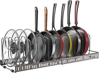 Borikon organisateur de casseroles extensible pour armoire avec 10 séparateurs support réglable et poêles. DIAYTAR COTE D'IVOIRE  deviendra rapidement votre référence pour tous vos besoins discount en ligne. Découvrez notre vaste assortiment de produits allant des indispensables de la maison aux dernières innovations technologiques, en passant par les vêtements et les accessoires de mode à prix cassés. Profitez de notre offre exceptionnelle dès maintenant !