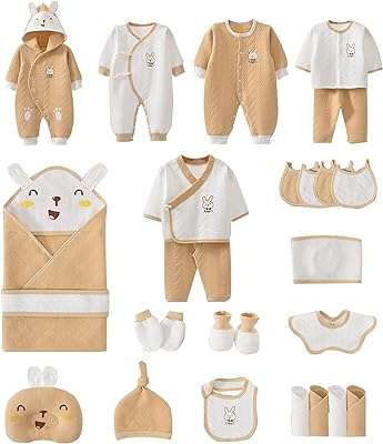 Coffret cadeau pour nouveau né avec boîte 26 pièces cadeaux pour bébés filles et garçons. DIAYTAR COTE D'IVOIRE  - Le paradis des bonnes affaires en ligne ! Avec notre large éventail de produits discount, vous trouverez tout ce dont vous avez besoin à des prix incroyablement bas. Des articles pour la maison aux appareils électroménagers, des ordinateurs aux vêtements à la mode, des gadgets uniques aux accessoires indispensables, nous sommes votre guichet unique pour des économies inégalées !