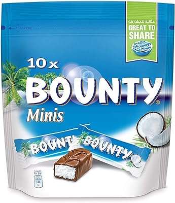 Mini bonbons bounty 285g. Ne payez pas plus cher pour vos achats ! DIAYTAR COTE D'IVOIRE  propose une sélection de produits discount pour tous les budgets, allant de la maison à l'électroménager en passant par l'informatique, la mode et les gadgets. Faites des économies sans compromis sur la qualité !