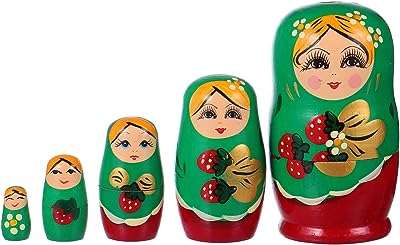 Poupées gigognes russes en bois 5 pièces matryoshka empilables jouet. Choisissez DIAYTAR COTE D'IVOIRE  pour des produits discount de qualité supérieure livrés directement chez vous. Que vous recherchiez des appareils électroménagers fiables, des produits informatiques performants ou des articles mode à la pointe des tendances, nous avons tout ce dont vous avez besoin à des prix abordables.
