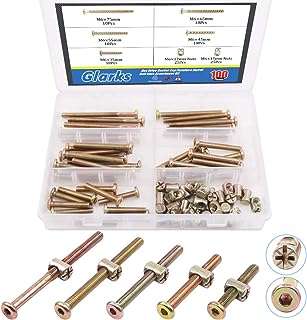 Glarx 100 pièces m6 x 35 45 55 65 75mm boulons hexagonaux zingués vis pour meubles avec écrous. DIAYTAR COTE D'IVOIRE  - le secret des bonnes affaires en ligne. Simplifiez vos achats et réalisez des économies substantielles grâce à notre sélection éclectique comprenant des articles pour votre maison, des gadgets high-tech, des produits informatiques et des vêtements branchés, tous à des prix imbattables.