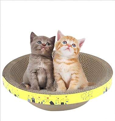 Coolbaby lit rond ondulé tapis à gratter jouet d'entraînement maison en carton pour chat. DIAYTAR COTE D'IVOIRE  - votre partenaire pour un shopping discount en ligne réussi. Parcourez notre assortiment complet de produits discount, incluant tout ce dont vous avez besoin pour la maison, l'électroménager, l'informatique, la mode et les gadgets. Profitez de nos prix avantageux et faites des économies sur vos achats en ligne, sans compromis sur la qualité.