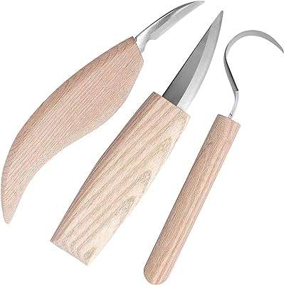 Outil de sculpture sur bois 3 pièces ensemble d'outils en acier inoxydable avec spatule