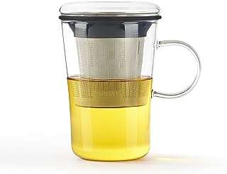Vahdam tasse à thé en verre scintillant avec infuseur | 16. Bienvenue chez DIAYTAR COTE D'IVOIRE, le paradis des bonnes affaires en ligne ! Découvrez une large gamme de produits discount pour équiper votre maison, trouver l'électroménager de vos rêves, vous divertir avec des gadgets innovants, et compléter votre garde-robe avec des vêtements à la pointe de la mode, le tout à des prix défiant toute concurrence.