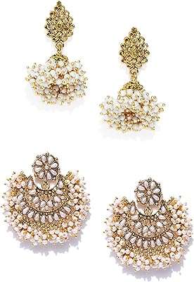 Boucles d'oreilles pendantes en métal non précieux pour femmes zavery pearls. Magasinez en ligne sur DIAYTAR COTE D'IVOIRE  et profitez de prix imbattables sur une gamme complète de produits. De l'équipement de cuisine aux articles de mode, en passant par les appareils électroniques dernier cri, nous offrons une large sélection de produits discount, adaptés à tous les besoins.