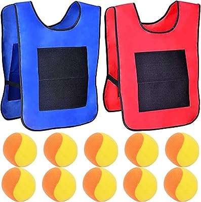 Ensemble de jeu de ballon chasseur 2 gilets de ciblage collants avec 10. DIAYTAR COTE D'IVOIRE  - la solution pour des achats discount en ligne simples et rapides. Trouvez tout ce dont vous avez besoin sans vous ruiner, de la maison à l'électroménager en passant par l'informatique et la mode. Profitez de nos prix compétitifs et faites des économies dès maintenant.