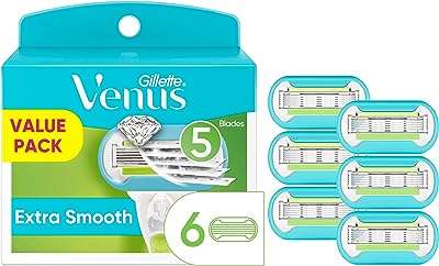 Lames de rasoir gillette venus extra smooth pour femme 6 pièces conçues pour un rasage. Découvrez DIAYTAR COTE D'IVOIRE, votre nouveau repère en ligne pour des achats malins à prix réduit. Parcourez notre catalogue diversifié de produits discount, allant de l'électroménager à l'informatique, en passant par la mode et les gadgets. Obtenez les meilleures offres sans sacrifier la qualité, le tout dans le confort de votre foyer.