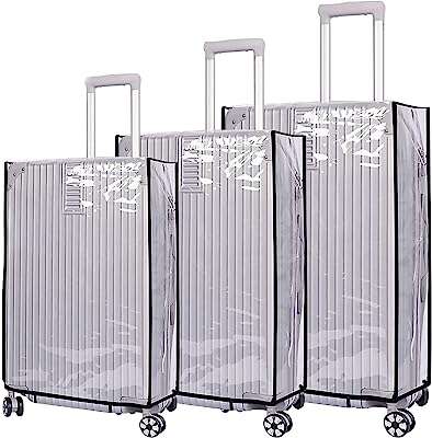 Jeffimo ensemble de 3 housses de bagages transparentes 20 24 28" pvc résistant à l'eau approuvé par la. DIAYTAR COTE D'IVOIRE  vous ouvre les portes d'un univers de bonnes affaires. Découvrez notre large gamme de produits discount, allant des indispensables de la maison aux dernières tendances mode, en passant par les gadgets innovants. Profitez d'offres exceptionnelles et de prix imbattables pour des achats malins et éclairés.