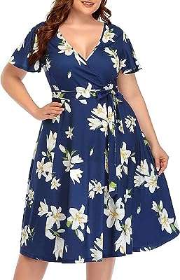 Robe d'été décontractée à manches courtes et flottantes 1 lily floral. À la recherche de bons plans et de prix irrésistibles ? DIAYTAR COTE D'IVOIRE  est votre destination ultime ! Explorez notre boutique en ligne généraliste où vous trouverez une large gamme de produits discount, couvrant tous vos besoins. Achetez l'électroménager dont vous avez besoin, renouvelez votre garde-robe ou succombez aux derniers gadgets sans vous ruiner.
