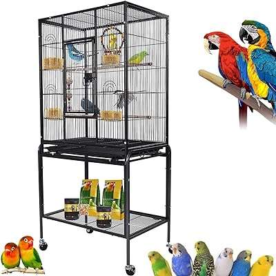 Skehead 134 cm grande cage à oiseaux en fer forgé avec support pivotant et plateau. Explorez DIAYTAR COTE D'IVOIRE, la boutique en ligne généraliste idéale pour les amateurs de bonnes affaires. Que vous soyez à la recherche d'appareils électroménagers, de produits informatiques ou de vêtements à la mode, notre sélection variée et notre politique de prix discount vous combleront.