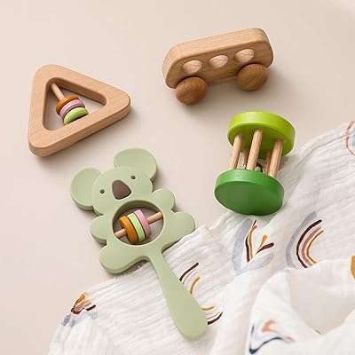 Promiss baby jouets en bois ensemble de 4 hochets pour bébé. Découvrez DIAYTAR COTE D'IVOIRE, votre destination en ligne pour des bonnes affaires sans compromis sur la qualité. Parcourez notre large éventail de produits discount allant de l'électroménager à l'informatique en passant par la mode et les gadgets. Faites de vraies économies en choisissant le meilleur rapport qualité-prix.