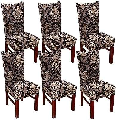 Housses de chaise de salle à manger extensibles et douces 6 pièces ensemble housses avec motifs. DIAYTAR COTE D'IVOIRE  - La meilleure adresse pour des prix imbattables sur une vaste sélection de produits. Que vous recherchiez des articles pour votre maison, votre informatique ou votre garde-robe, nous avons tout ce qu'il vous faut à prix discount. Explorez notre site dès maintenant et profitez des meilleures affaires en ligne!