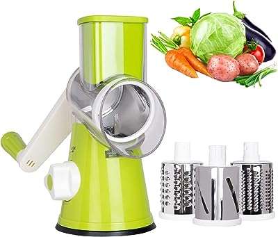 Râpe à fromage rotative x home trancheuse portable râpe légumes avec 3 lames remplaçables en acier. Trouvez tout ce dont vous avez besoin à des prix imbattables chez DIAYTAR COTE D'IVOIRE  - une boutique en ligne généraliste qui vous propose des produits discount pour la maison, l'électroménager, l'informatique et plus encore.