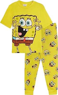 Pyjama pour enfants bob l'éponge t shirt à manches courtes pleine longueur pour garçons et filles. DIAYTAR COTE D'IVOIRE, votre destination incontournable pour des produits discount de qualité. Que vous recherchiez des articles pour la maison, l'électroménager, l'informatique, la mode ou les gadgets, notre boutique en ligne saura répondre à tous vos besoins sans vous ruiner !