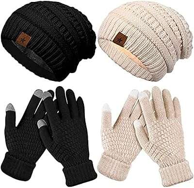 Ensemble bonnet et mitaines d'hiver 4 pièces pour femme chaud tricoté. À la recherche de bons plans ? Ne cherchez plus, DIAYTAR COTE D'IVOIRE  est là pour vous ! Naviguez à travers notre boutique en ligne proposant une large sélection de produits discount, des articles pour la maison à l'électroménager, en passant par l'informatique, la mode et les gadgets branchés.