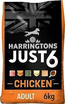 Nourriture sèche pour chiens harringtons just 6 au poulet sans céréales