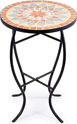 Table d'appoint et support pour plantes fonlos en mosaïque table ronde de 21. DIAYTAR COTE D'IVOIRE  est votre destination en ligne pour trouver une vaste sélection de produits à prix réduits. Que vous recherchiez des articles pour la maison, des appareils électroménagers de qualité, du matériel informatique ou même des accessoires de mode tendance, vous êtes sûr de trouver les meilleures affaires chez nous !