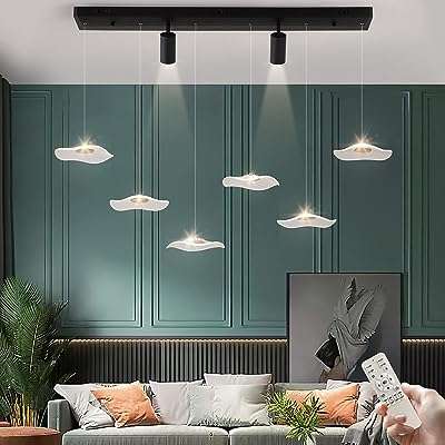 Ini lampe à suspension moderne lustre led moderne intensité variable avec spots réglable pour salle. DIAYTAR COTE D'IVOIRE  - le secret des bonnes affaires en ligne. Simplifiez vos achats et réalisez des économies substantielles grâce à notre sélection éclectique comprenant des articles pour votre maison, des gadgets high-tech, des produits informatiques et des vêtements branchés, tous à des prix imbattables.