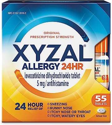 Pilules xyzl pour le soulagement des allergies 24 heures 55 unités concentration originale sur ordonnance. Faites des économies considérables chez DIAYTAR COTE D'IVOIRE, votre destination en ligne pour des produits discount. Notre boutique propose une large sélection d'articles pour la maison, l'électroménager, l'informatique, la mode et bien plus encore, avec des tarifs compétitifs et une satisfaction client garantie.