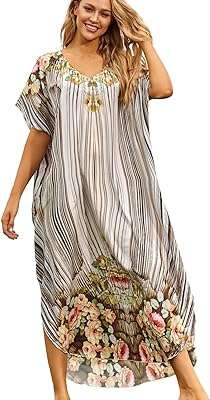 Robe longue caftan bohème pour femme kimono ample taille unique. Découvrez DIAYTAR COTE D'IVOIRE, votre boutique en ligne discount préférée pour des achats malins. Trouvez tout ce dont vous avez besoin, de la maison à l'électroménager, de l'informatique à la mode, et profitez de prix imbattables sur notre gamme de produits variée et de qualité.