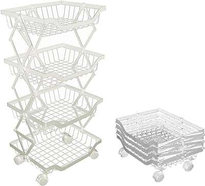 Jenner panier de rangement de fruits et légumes avec 4 roues mobiles étagère cuisine pour (4). DIAYTAR COTE D'IVOIRE, votre destination shopping pour toutes les bonnes affaires. Découvrez notre large gamme de produits discount, des accessoires de mode aux articles pour animaux de compagnie. Faites des économies sur tous vos achats avec DIAYTAR COTE D'IVOIRE .