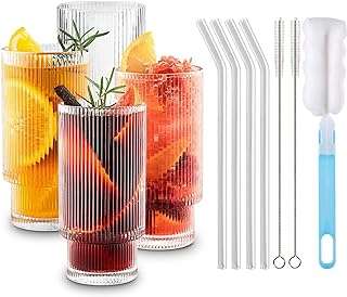 Verres à boire doeek tasses en verre nervuré de 12 oz avec paille. DIAYTAR COTE D'IVOIRE  - la solution pour des achats discount en ligne simples et rapides. Trouvez tout ce dont vous avez besoin sans vous ruiner, de la maison à l'électroménager en passant par l'informatique et la mode. Profitez de nos prix compétitifs et faites des économies dès maintenant.