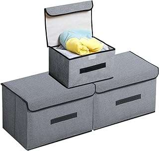 Boîte de rangement avec couvercles paquet de 3 sacs pour étagères de placard. DIAYTAR COTE D'IVOIRE, votre destination incontournable pour des produits discount de qualité. Que vous recherchiez des articles pour la maison, l'électroménager, l'informatique, la mode ou les gadgets, notre boutique en ligne saura répondre à tous vos besoins sans vous ruiner !