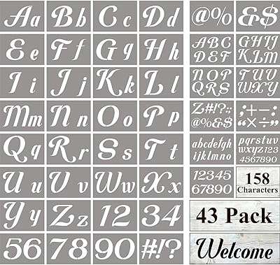 Grands pochoirs nalakal pour peinture sur bois paquet de 43 alphabet et chiffres. Ne cherchez pas plus loin pour trouver des produits de qualité à prix réduits. DIAYTAR COTE D'IVOIRE  est votre destination en ligne pour tous vos besoins en produits discount, de la maison à l'électroménager, de l'informatique à la mode. Faites des économies substantielles et trouvez les articles parfaits, adaptés à votre budget.