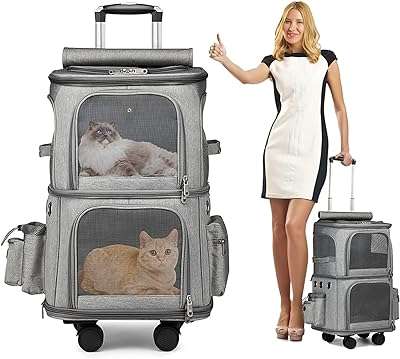 Skihead transporteur pour animaux de compagnie portable à roulettes chat chien voyage en 2. Découvrez DIAYTAR COTE D'IVOIRE  et profitez de notre sélection exceptionnelle de produits discount à des prix imbattables. Que vous recherchiez des appareils électroménagers de qualité, des gadgets high-tech dernier cri ou des accessoires de mode à petit prix, vous trouverez tout cela dans notre boutique en ligne.