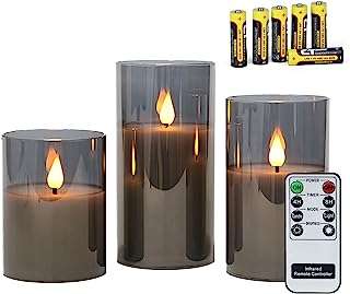 Bougies en verre led grises à piles avec télécommande coffret cadeau de bougies. DIAYTAR COTE D'IVOIRE  - le paradis du shopping à prix cassé ! Parcourez notre catalogue en ligne et découvrez une multitude de produits à prix discount, allant des articles de la maison aux gadgets high-tech les plus branchés. Profitez de taux de remise incroyables sur tous vos achats.