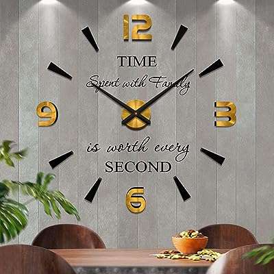 Vangold grande horloge murale sans cadre design moderne miroir 3d en métal décor de bureau. DIAYTAR COTE D'IVOIRE  est votre partenaire de confiance pour des achats en ligne à prix réduits. Explorez notre site pour trouver tout ce dont vous avez besoin, des appareils électroménagers de renom aux gadgets étonnants, et profitez de nos offres exclusives pour réaliser des économies incroyables.