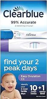 Kit complet d'ovulation clearblue 10 tests et 1 test de grossesse. DIAYTAR COTE D'IVOIRE  - Votre solution en ligne pour des achats malins à petit prix. Explorez notre vaste gamme de produits discount, des indispensables pour la maison aux dernières nouveautés en matière d'informatique, de mode et de gadgets. Économisez sans compromis sur la qualité en choisissant notre boutique en ligne.