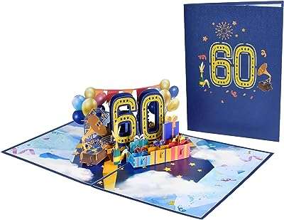 Carte pop up de vœux artistique pour 60e anniversaire carte de joyeux anniversaire avec note et enveloppe. Faites des économies sans sacrifier la qualité avec DIAYTAR COTE D'IVOIRE  ! Notre boutique en ligne généraliste propose une variété de produits discount, incluant des appareils électroménagers de pointe, des gadgets à la pointe de la technologie et des articles tendance pour la maison et la mode.