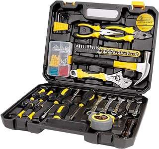 Trousse d'outils de réparation domestique de 110 pièces trousse combinée avec étui de rangement en plastique. Vous recherchez des produits discount de qualité ? Ne cherchez plus ! DIAYTAR COTE D'IVOIRE  propose une gamme étendue de produits allant de la maison à l'électroménager, de l'informatique à la mode. Faites des économies tout en comblant vos besoins avec notre boutique en ligne.