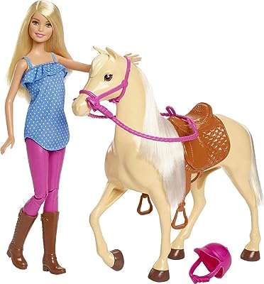 Poupée barbie blonde vêtue de vêtements d'équitation avec casque et cheval. Découvrez DIAYTAR COTE D'IVOIRE, votre destination ultime pour des achats malins à prix cassés ! Explorez notre catalogue en ligne et trouvez des réductions incroyables sur des produits indispensables pour la maison, l'électroménager, l'informatique ainsi que des accessoires de mode et des gadgets à la pointe de la tendance.
