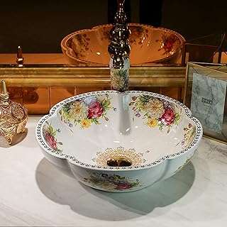 Lavabo de salle de bain en porcelaine à fleur de pivoine en céramique pour bar et dressing. DIAYTAR COTE D'IVOIRE  est votre guichet unique pour des produits discount de premier ordre. Parcourez notre catalogue en ligne et découvrez notre sélection soigneusement choisie d'articles pour la maison, l'électroménager, l'informatique et la mode, tous disponibles à des prix abordables. Vous ne trouverez pas de meilleurs deals ailleurs !