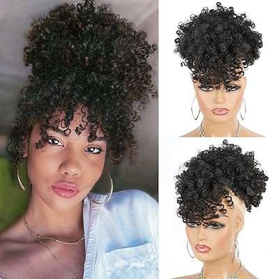 Perruque afro bouffante queue de cheval moelleuse noire avec cordon de serrage. Faites des découvertes et des économies chez DIAYTAR COTE D'IVOIRE . Notre boutique en ligne propose une gamme étendue de produits discount, couvrant la maison, l'électroménager, l'informatique, la mode et bien plus encore. Obtenez des produits de qualité à des prix imbattables en quelques clics seulement.