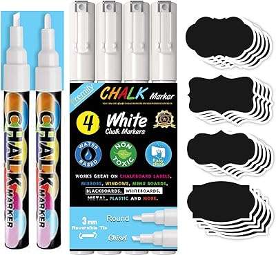 Stylos à craie blanche pointe fine 4 pièces ensemble marqueurs liquide. Découvrez DIAYTAR COTE D'IVOIRE, votre boutique en ligne généraliste offrant une sélection impressionnante de produits discount. Que vous recherchiez des articles pour votre maison, des appareils électroménagers à la pointe de la technologie, des équipements informatiques ou même les dernières tendances de la mode et les gadgets les plus cool, nous avons tout ce dont vous avez besoin, à des prix incroyablement bas !
