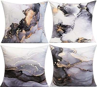 Housses de coussin en marbre noir et doré motif abstrait extérieur. Découvrez DIAYTAR COTE D'IVOIRE, votre source incontournable pour des produits discount de premier choix. Parcourez notre vaste sélection d'appareils électroniques, de gadgets dernier cri, d'articles ménagers indispensables et bien plus encore, le tout à des prix imbattables.