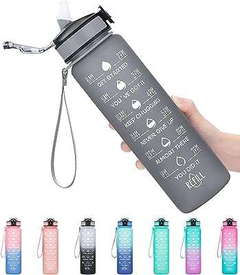 Bouteille d'eau anti fuite de 1 litre sans bpa avec marqueur de temps de motivation pour vous assurer. Faites des économies sans sacrifier la qualité avec DIAYTAR COTE D'IVOIRE  ! Notre boutique en ligne généraliste propose une variété de produits discount, incluant des appareils électroménagers de pointe, des gadgets à la pointe de la technologie et des articles tendance pour la maison et la mode.